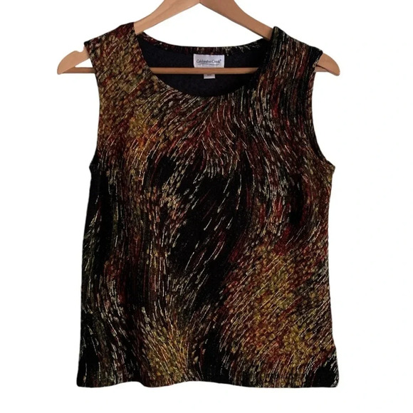 Coldwater Creek Tops - Coldwater Creek Vintage Art to Wear Sleeveless Top size Small Artsy Abstract